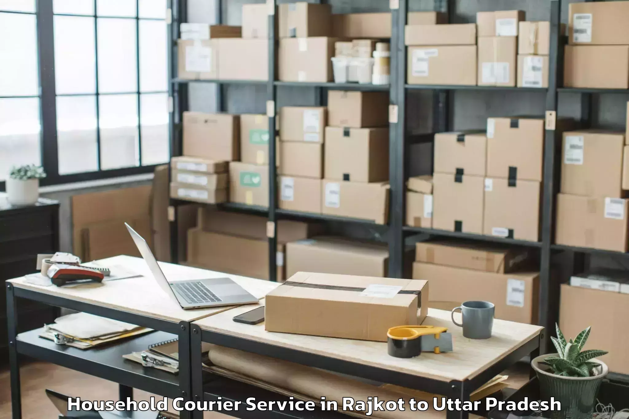 Top Rajkot to Balrampur Household Courier Available